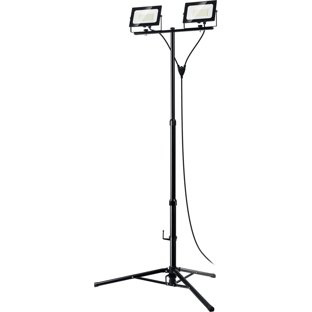 ЗУБР  ПСК 50х2, 2 х 50 Вт, 6500 К, IP 65, 1.6 м, светодиодные прожекторы  на штативе, Профессионал (57145-2-50) 57145-2-50