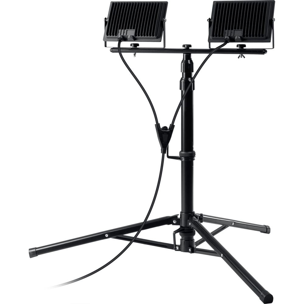 ЗУБР  ПСК 50х2, 2 х 50 Вт, 6500 К, IP 65, 1.6 м, светодиодные прожекторы  на штативе, Профессионал (57145-2-50) 57145-2-50