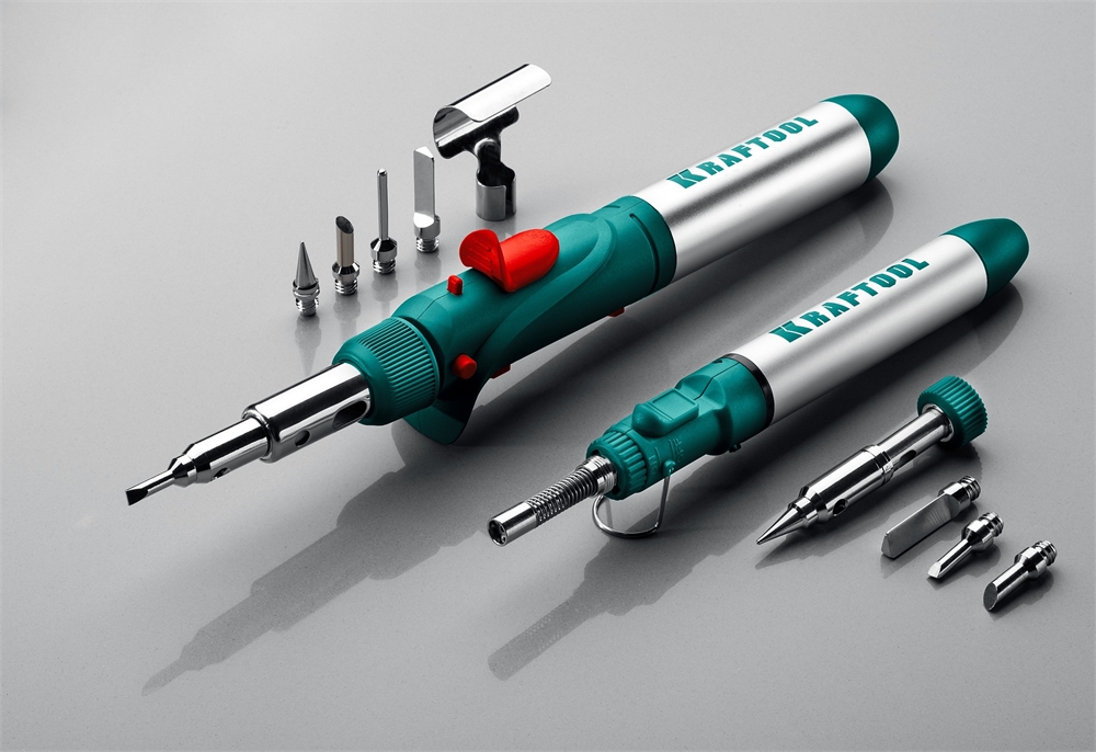 KRAFTOOL  SolderGas, 70 A, 30 - 70 Вт, 1300°С, горелка, фен, набор 3 в 1, газовый паяльник (55504-H3) 55504-H3