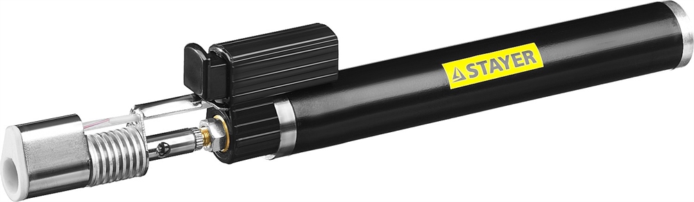 STAYER  PS 400, 45 Вт, 1200°С, в наборе: 5 в 1, пьезоподжиг, горелка, фен, 4 жала, газовый паяльник, Professional(55505-H6) 55505-H6