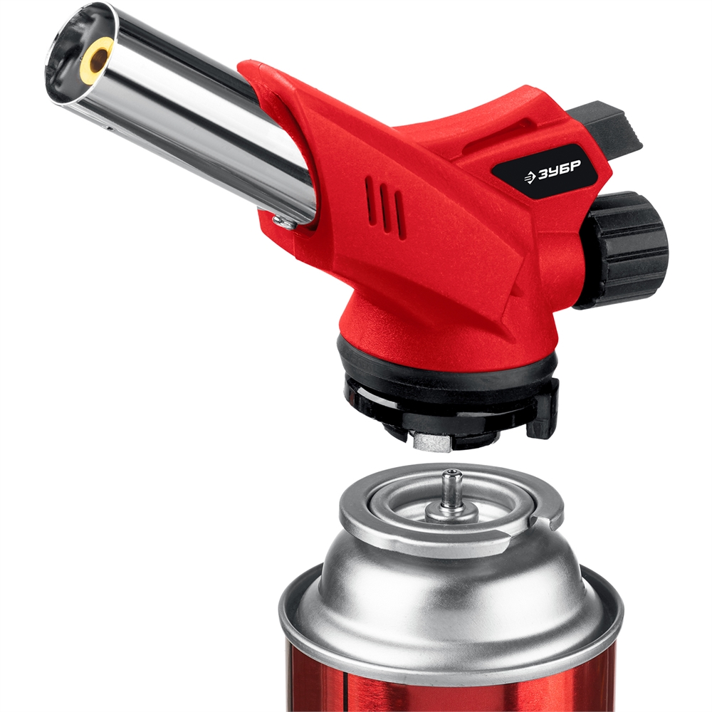 ЗУБР  ГМ-350, 1300°C, газовая горелка с пьезоподжигом на баллон с цанговым соединением (55553) 55553