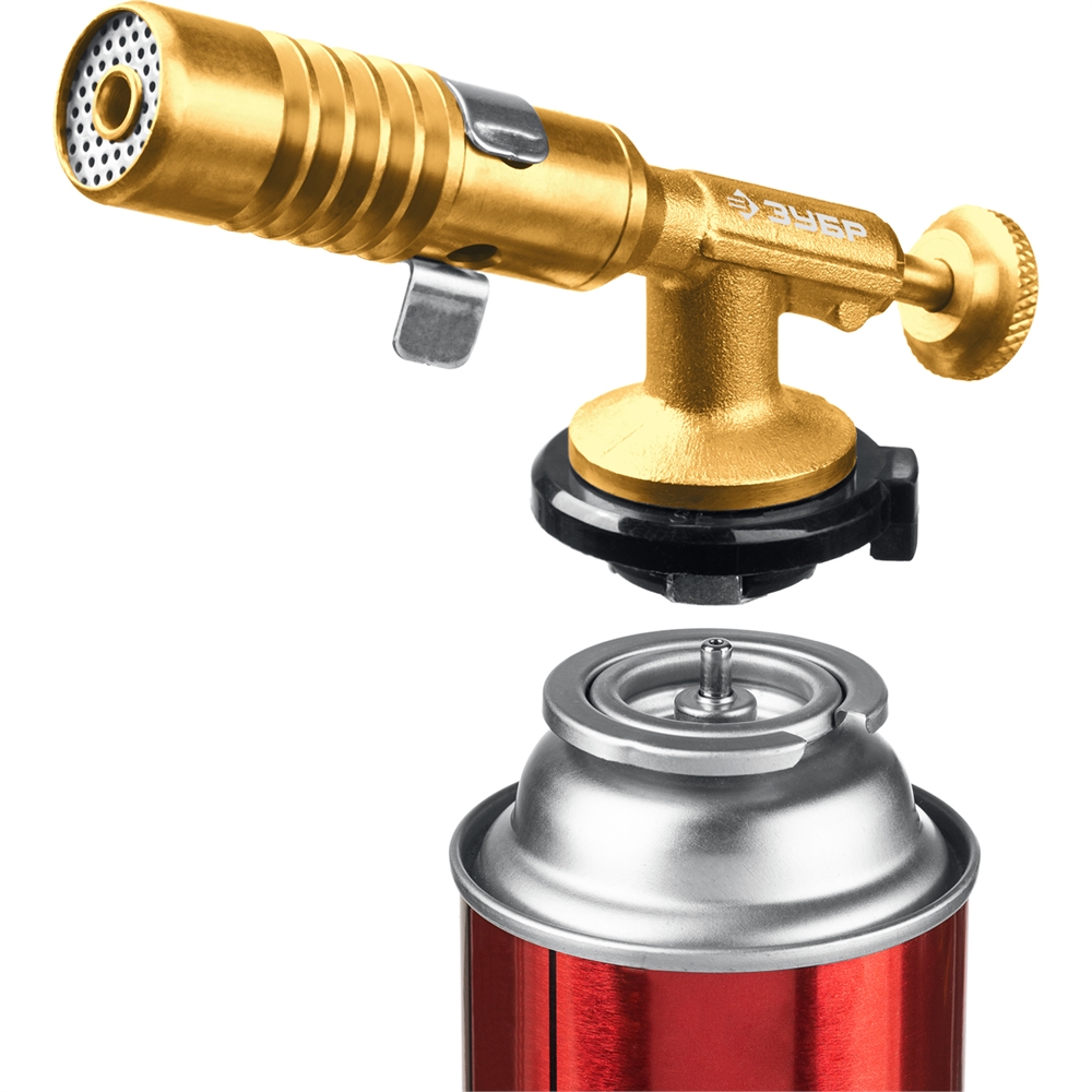 ЗУБР  ГРМ-200, 1300°C, цельнометаллическая, 2 в 1, газовая горелка на баллон с цанговым соединением, Профессионал (55556) 55556