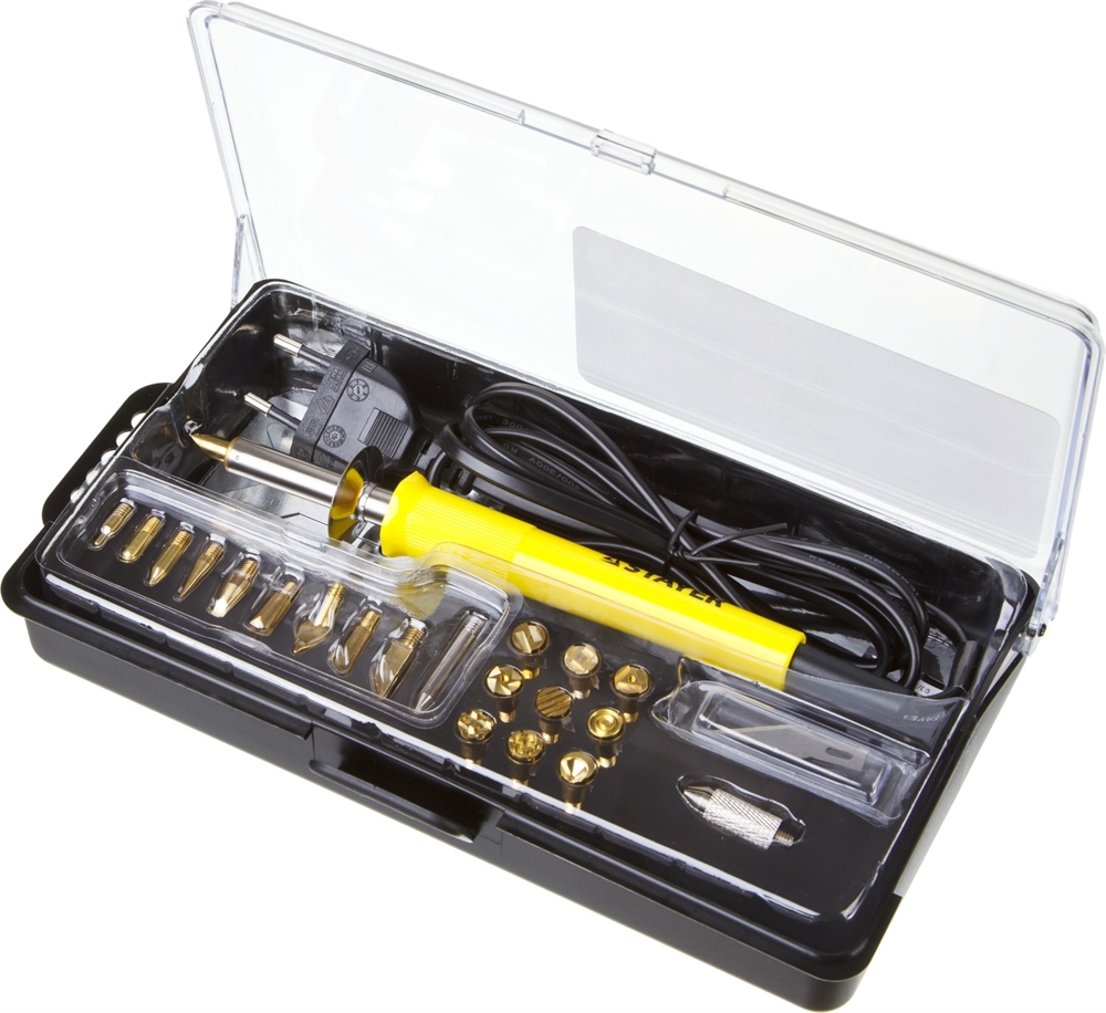 STAYER  PROTerm, 30 Вт, 3 в 1, в наборе: 20 насадок, в кейсе, прибор для выжигания, пайки и резки, Professional  (45227) 45227