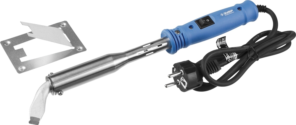 ЗУБР  Ceramic PRO, 200 Вт, клин, высокомощный электропаяльник с пластиковой рукояткой, Профессионал (55301-200) 55301-200