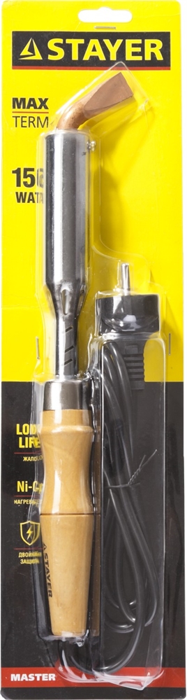 STAYER  MAXTerm, 150 Вт, клин, электропаяльник для с деревянной рукояткой (55311-150) 55311-150