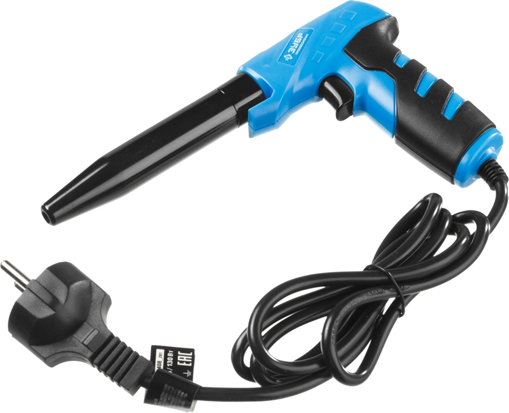 ЗУБР  ТУРБО 30/ 130 Вт, конус, керамический нагреватель,  электропаяльник с пистолетной рукояткой, Профессионал (55408) 55408_z01