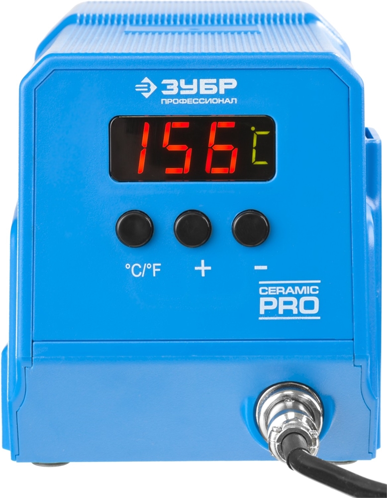ЗУБР  ПСН-60, 60 Вт, 50 - 480°C, керамический нагреватель, низкотемпературная паяльная станция цифровая, Профессионал (55336) 55336