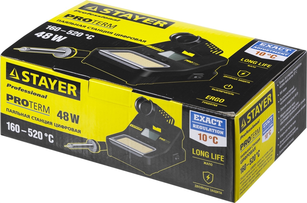 STAYER  SP-50, 48 Вт, 160 - 520°C, цифровая паяльная станция, Professional (55370) 55370