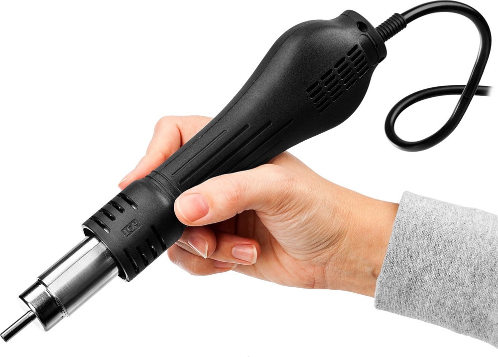 ЗУБР  ПСТ-650, 650 Вт, 100 - 500°C,120 л/мин, 3 насадки, керамический нагреватель, цифровая термовоздушная паяльная станция, Профессионал (55350) 55350