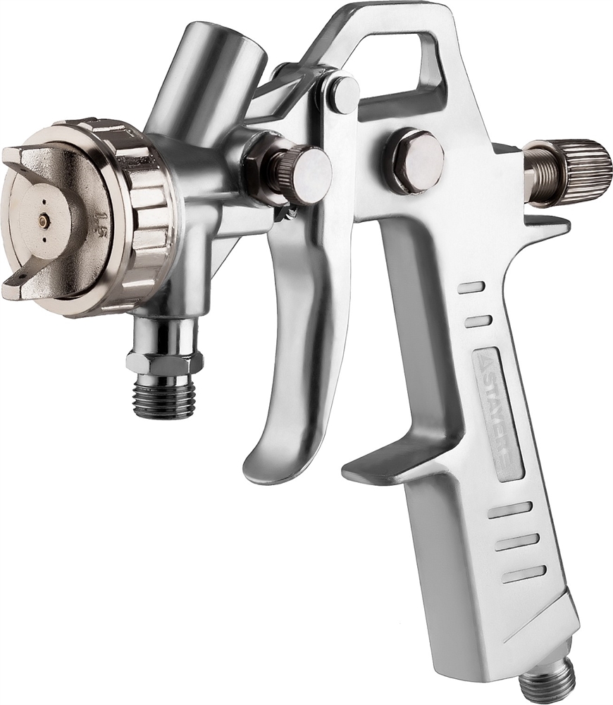STAYER  ORION S, 1.5 мм, пневматический краскопульт с нижним бачком (06472-1.5) 06472-1.5