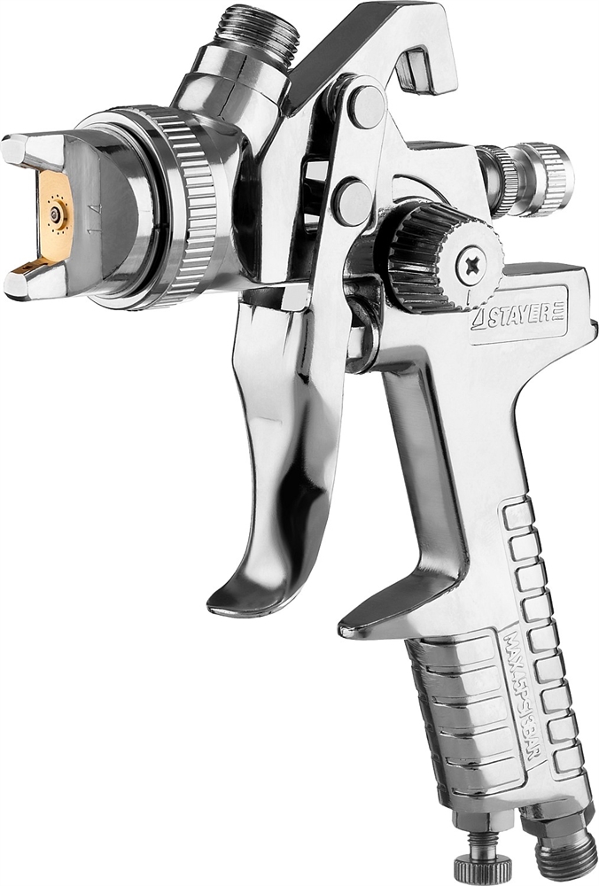 STAYER  AirPro G, HVLP 1.4 мм, пневматический краскопульт с верхним бачком, Professional (06476-1.4) 06476-1.4