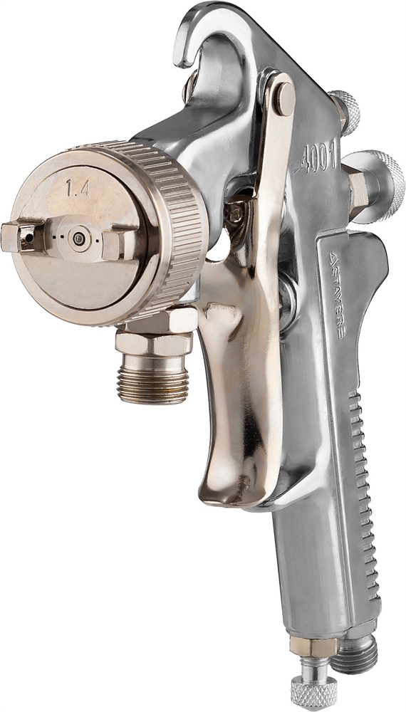STAYER  AirPro S, EA 1.4 мм, пневматический краскопульт с нижним бачком, Professional (06477-1.4) 06477-1.4