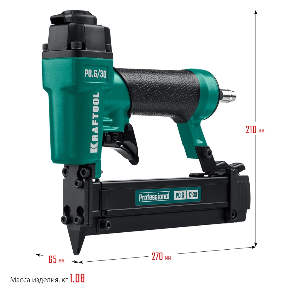 KRAFTOOL  P0.6/30 пневматический нейлер для шпилек 23Ga тип P0.6 (12-30 мм), (31963) 31963