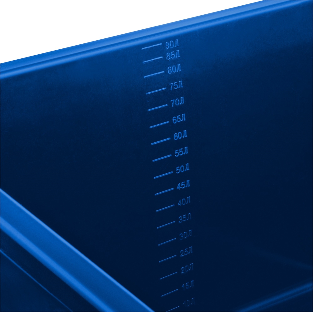 ЗУБР  90 л, первичный высокопрочный пластик, усиленный прямоугольный строительный таз (06096-90) 06096-90