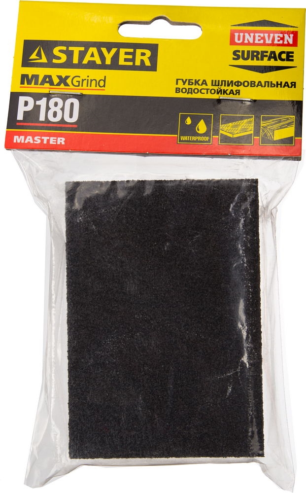 STAYER  Р180, 100 х 68 х 26 мм, четырехсторонняя, шлифовальная губка(3560-3) 3560-3
