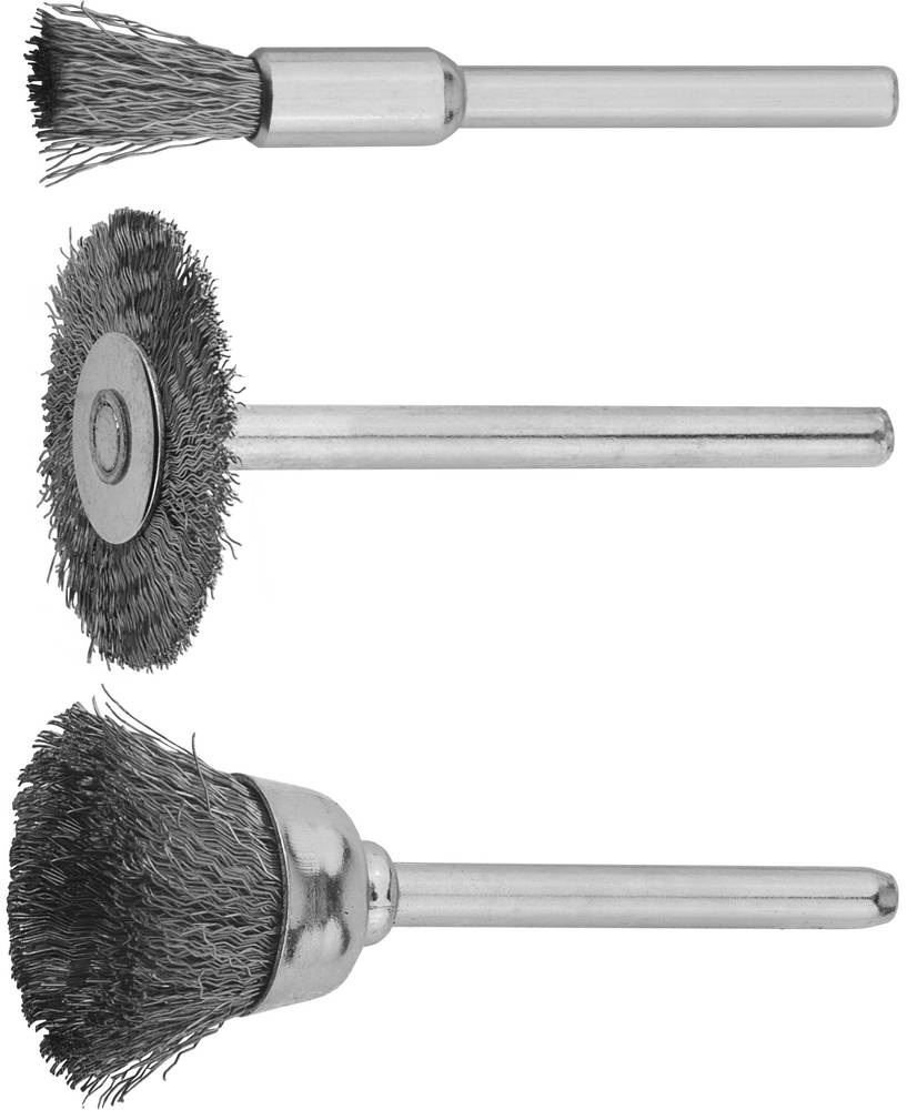 STAYER  3 предм., набор щеток для гравёра и электродрели, (29915-H3) 29915-H3