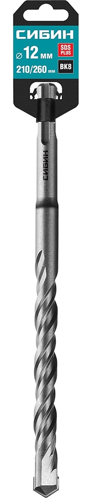 СИБИН  12 х 260 мм, SDS-plus бур (29312-260-12) 29312-260-12