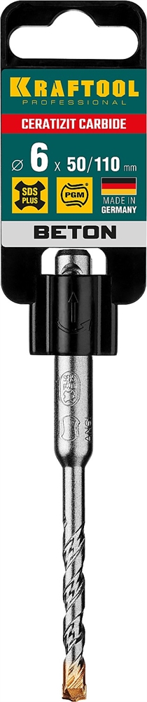 KRAFTOOL  Cerazit Carbide, 6 х 110 мм, SDS-plus бур (29320-110-06) 29320-110-06_z02