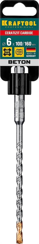 KRAFTOOL  Cerazit Carbide, 6 х 160 мм, SDS-plus бур (29320-160-06) 29320-160-06_z02
