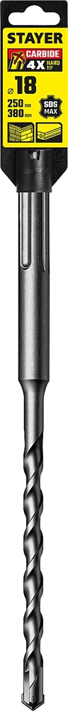 STAYER  Hercules-4Х, 18 x 250/380 мм, SDS-max бур, Professional (29370-250-18) 29370-250-18