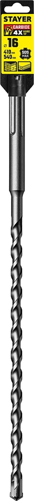 STAYER  Hercules-4Х, 16 x 410/540 мм, SDS-max бур, Professional (29370-410-16) 29370-410-16
