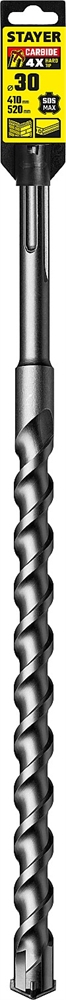 STAYER  Hercules-4Х, 30 x 410/520 мм, SDS-max бур, Professional (29370-410-30) 29370-410-30