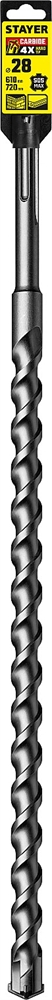 STAYER  Hercules-4Х, 28 x 610/720 мм, SDS-max бур, Professional (29370-610-28) 29370-610-28