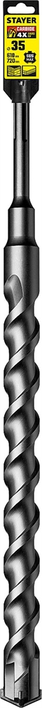 STAYER  Hercules-4Х, 35 x 610/720 мм, SDS-max бур, Professional (29370-610-35) 29370-610-35