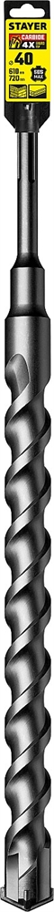 STAYER  Hercules-4Х, 40 x 610/720 мм, SDS-max бур, Professional (29370-610-40) 29370-610-40