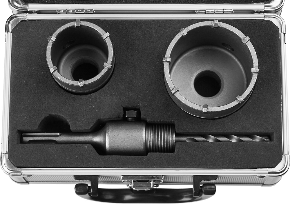 ЗУБР  d 50, 68 мм, кейс, набор коронок по бетону с оснасткой (29211-H2) 29211-H2