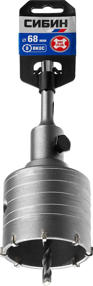 СИБИН  68 мм, SDS - Plus, 8Т, коронка по бетону с оснасткой (29216-68) 29216-68