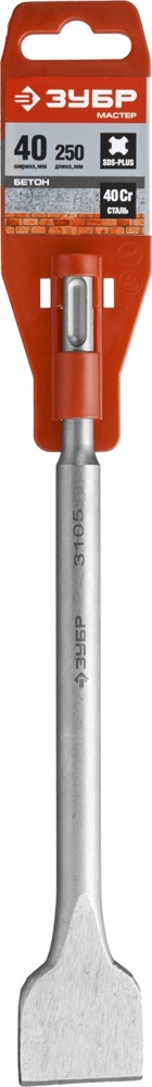 ЗУБР  40 x 250 мм, SDS-Plus, плоское широкое зубило  (29233-40-250) 29233-40-250