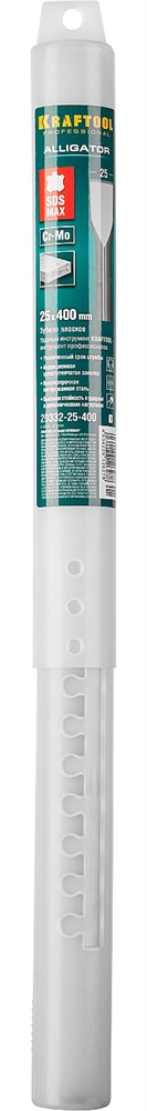 KRAFTOOL  Alligator, 25 х 400 мм, SDS-max, плоское зубило (29332-25-400) 29332-25-400_z01
