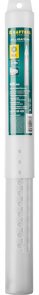 KRAFTOOL  Alligator, 400 мм, HEX 28, пикообразное зубило (29341-00-400) 29341-00-400