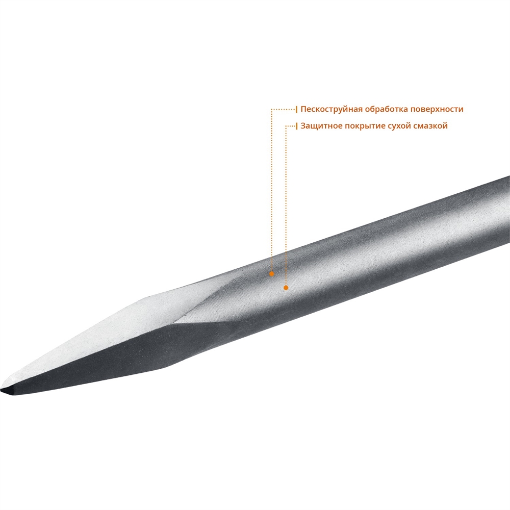 ЗУБР  Буран, 600 мм, HEX 30, пикообразное зубило  (29375-00-600) 29375-00-600