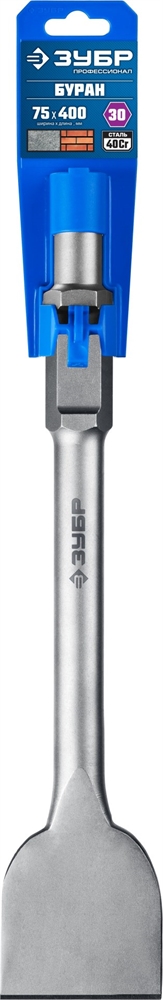 ЗУБР  Буран, 75 х 400 мм, HEX 30, лопаточное зубило (29375-75-400) 29375-75-400