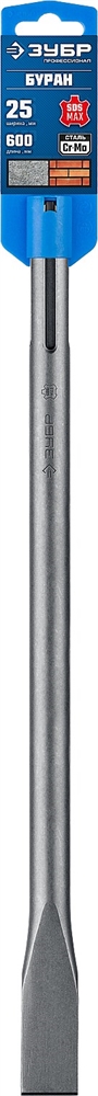 ЗУБР  Буран, 25 x 600 мм, SDS-max, плоское зубило, Профессионал (29382-25-600) 29382-25-600_z01