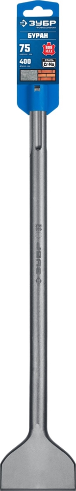 ЗУБР  Буран, 75 x 400 мм, SDS-max, лопаточное зубило, Профессионал (29384-75-400) 29384-75-400_z01