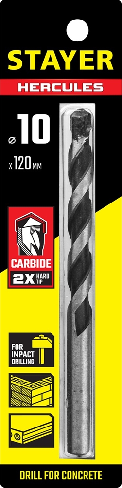 STAYER  Hercules, 10 x 120 мм, cверло по бетону, Professional (2915-120-10) 2915-120-10_z01