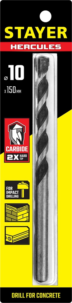 STAYER  Hercules, 10 x 150 мм, cверло по бетону, Professional (2915-150-10) 2915-150-10_z01