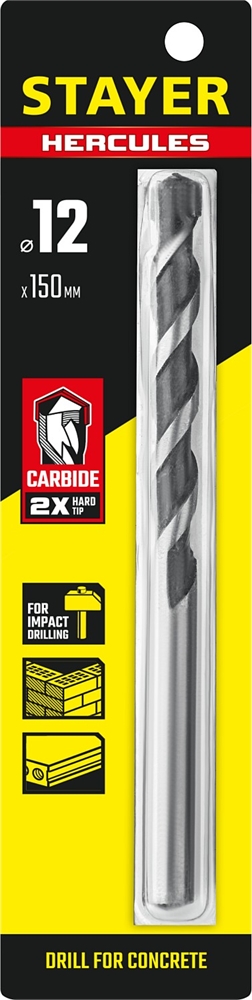 STAYER  Hercules, 12 x 150 мм, cверло по бетону, Professional (2915-150-12) 2915-150-12_z01