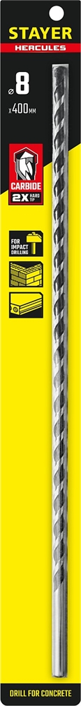 STAYER  Hercules, 8 x 400 мм, cверло по бетону, Professional (2915-400-08) 2915-400-08_z01