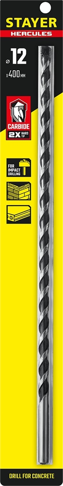 STAYER  Hercules, 12 x 400 мм, cверло по бетону, Professional (2915-400-12) 2915-400-12_z01