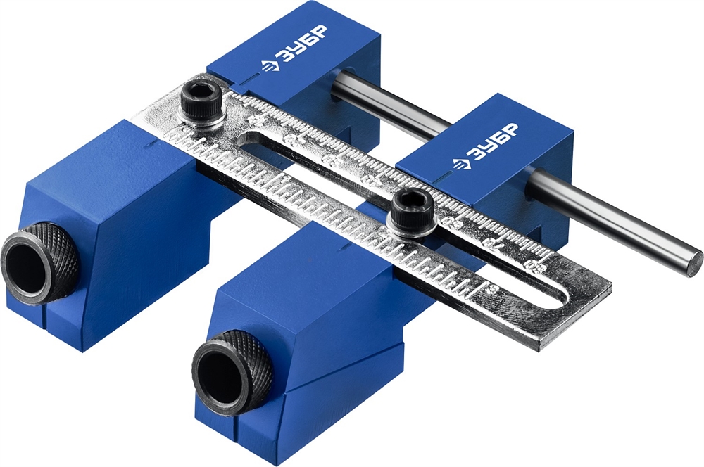 ЗУБР  два отверстия, регулируемый кондуктор для глухих отверстий, Профессионал (30081) 30081