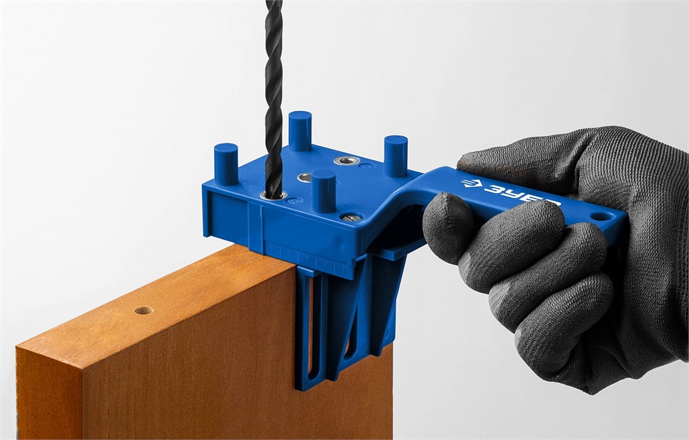 ЗУБР  три отверстия, кондуктор для шкантов, Профессионал (30083) 30083