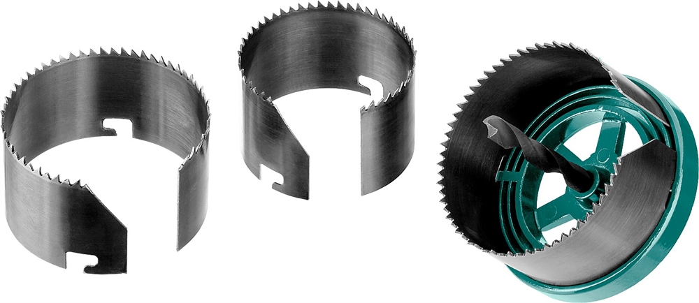 KRAFTOOL  3 шт, (60-67-74 x 32 мм), наборная кольцевая пила по дереву (29582-H3-32) 29582-H3-32