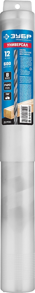 ЗУБР  Универсал, d 12 x 600/110 мм, опалубочное универсальное сверло, Профессионал (29390-600-12) 29390-600-12_z02