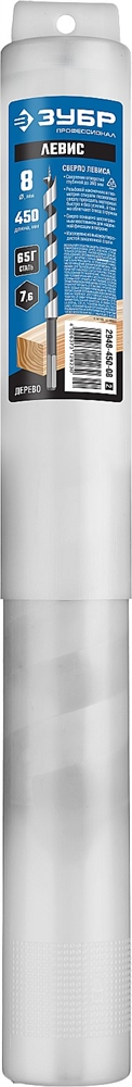 ЗУБР  8 x 450/360 мм, , шестигранный хвостовик , cверло левиса по дереву Профессионал (2948-450-08) 2948-450-08_z02