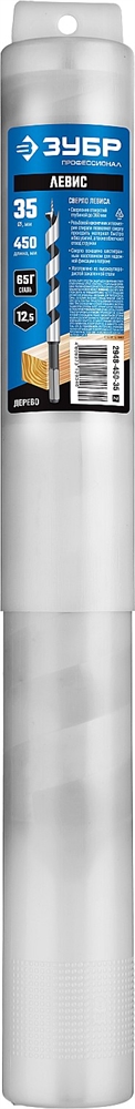 ЗУБР  35 x 450/360 мм, шестигранный хвостовик, cверло левиса по дереву, Профессионал (2948-450-35) 2948-450-35_z02