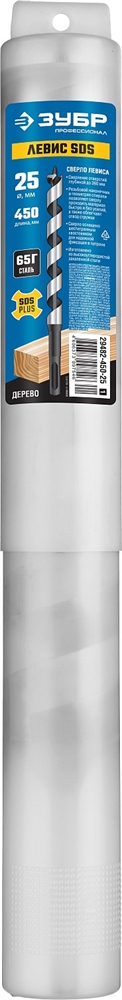 ЗУБР  Левис SDS, 25 x 450/360 мм, хвостовик SDS+, cверло левиса по дереву, Профессионал (29482-450-25) 29482-450-25_z01